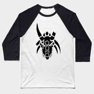 Black Dragon Skull Baseball T-Shirt